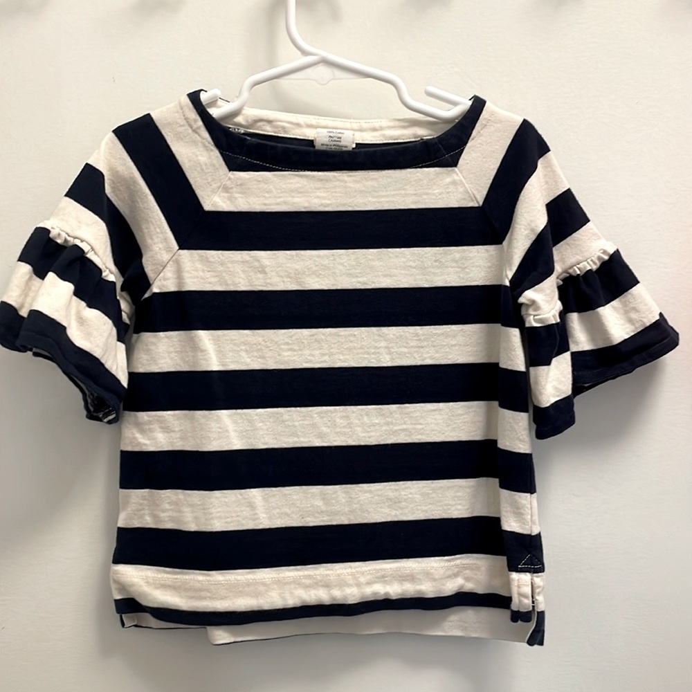 Crewcuts Navy and White Striped Tee
